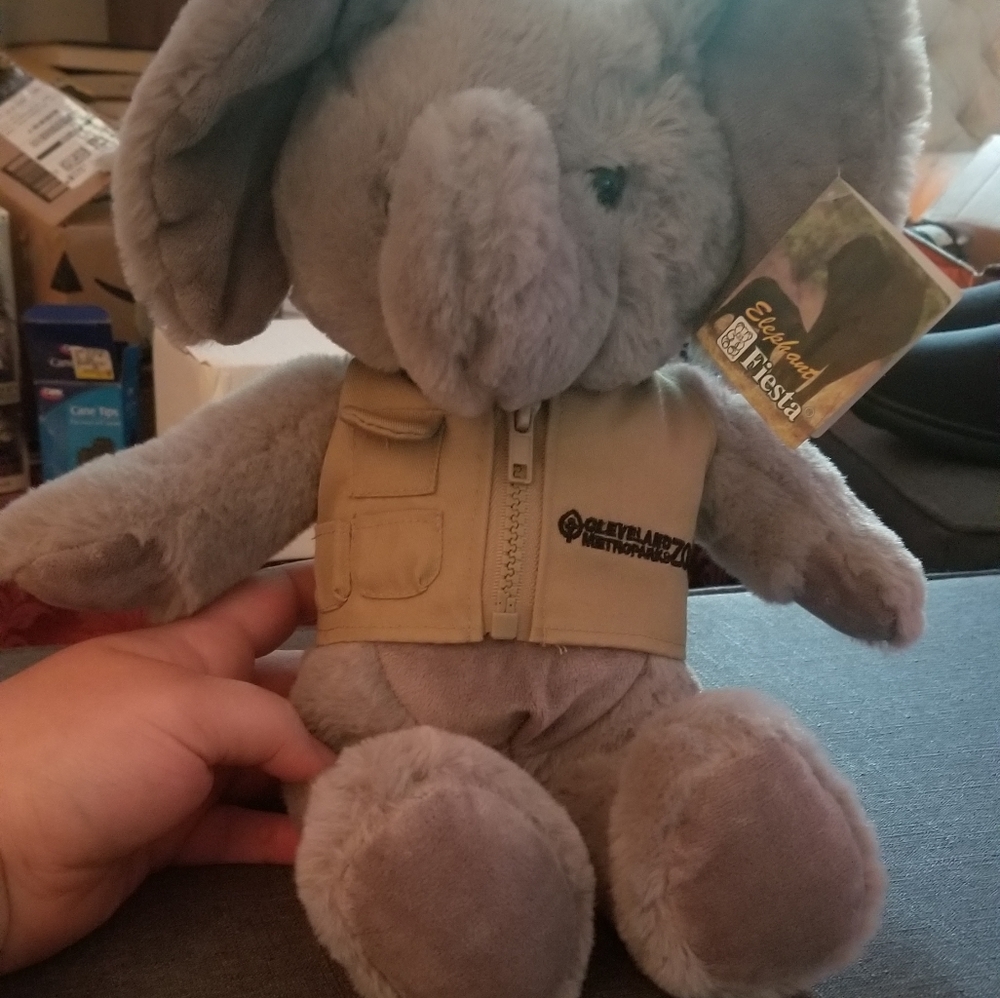 Plush safari elephant